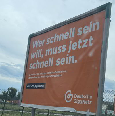 Plakat der Deutschen Giganetz